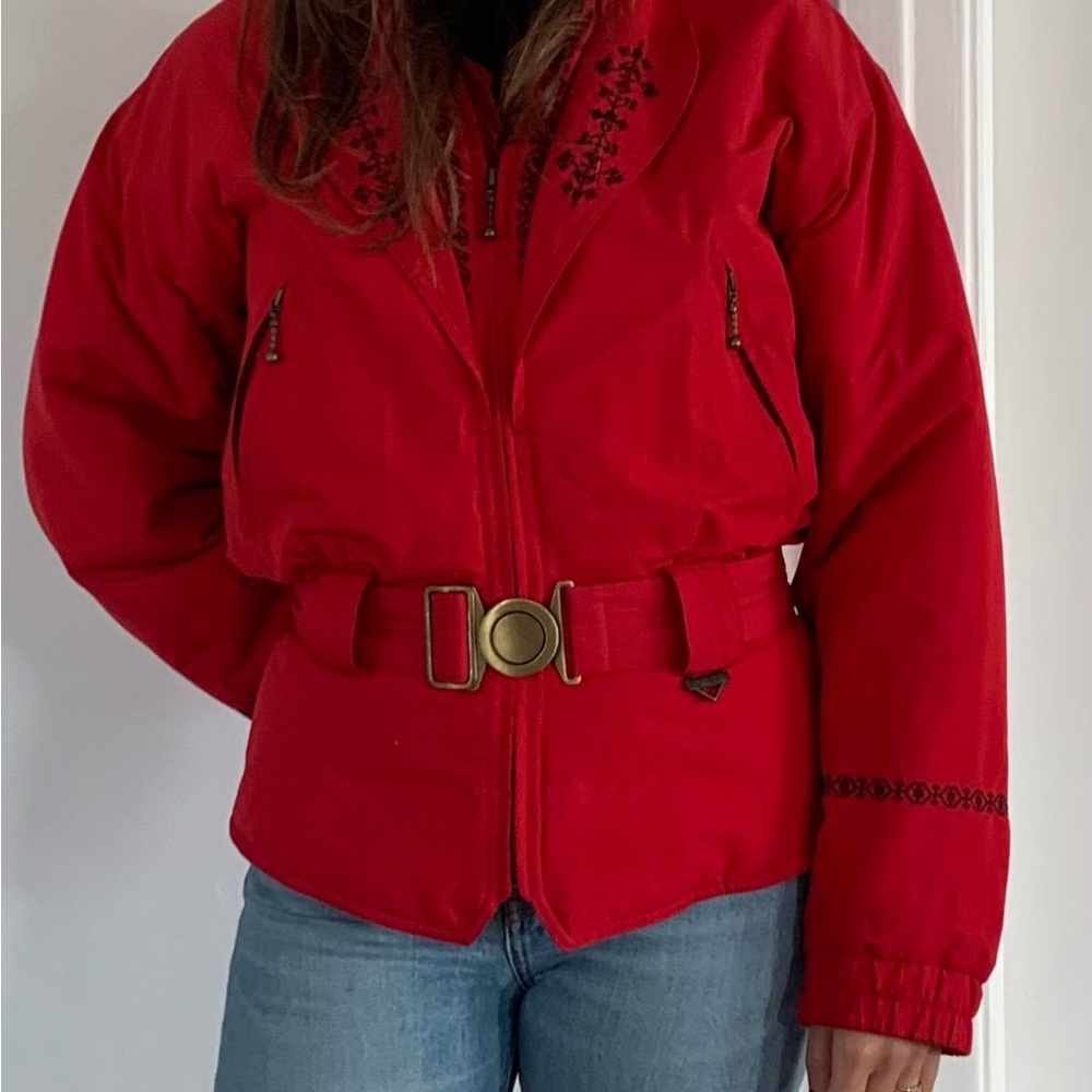 Vintage red ski jacket